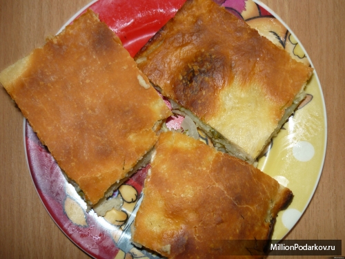 Кулинарный рецепт “Пирог с картошкой луком и укропом”