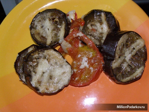 Кулинарный рецепт – “Запеченные баклажаны с помидорами”