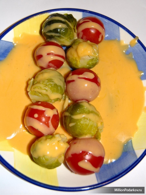 Рецепт детского блюда – Капуста и помидоры в яично-сырном соусе