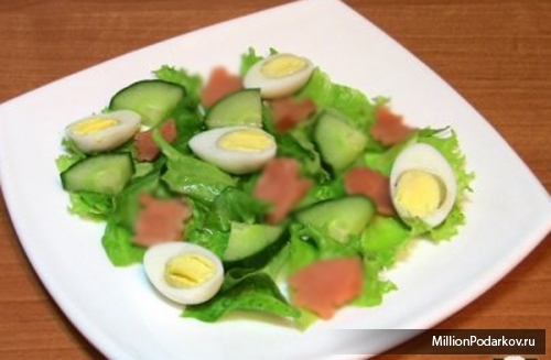 Рецепт салата из свежих огурцов и яиц