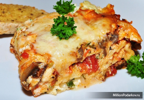 Рецепт лазаньи с мясным фаршем и грибами. Рецепт лазаньи с мясным фаршем и грибами.