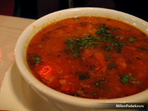 Рецепт первых блюд “Суп харчо”