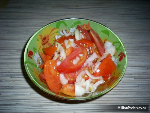 Рецепт салата из помидор «Морская польза»