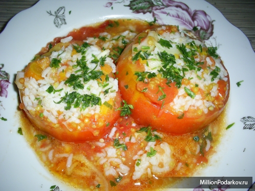 Рецепт томатов с рисом