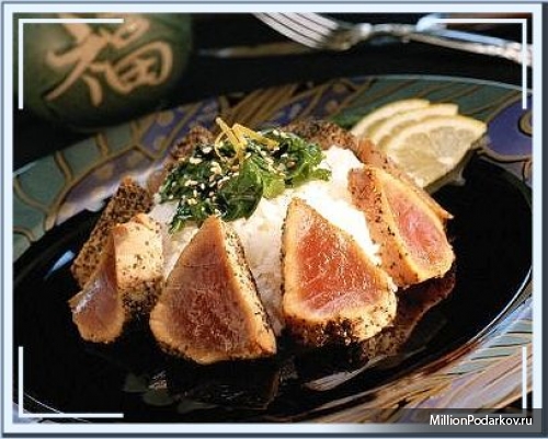 Рецепт японской кухни и ингредиентов для еды – Рыбные стейки с гарниром