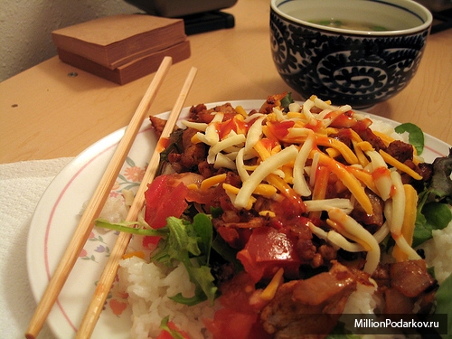 Рецепт японской кухни морепродукты – Тако рис