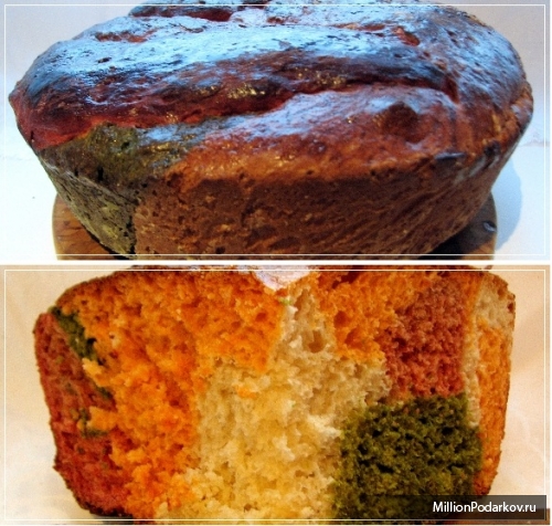 Рецепты для хлебопечи: разноцветный хлеб
