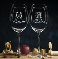 Комплект персональных бокалов для вина - фото