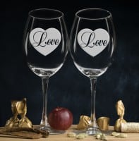 Комплект бокалов для вина Love - фото