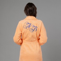 Женский халат с вышивкой Инициалы - фото