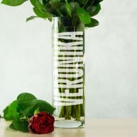 Именная ваза для цветов - фото