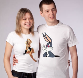 Парные футболки Bunny and Lola - фото