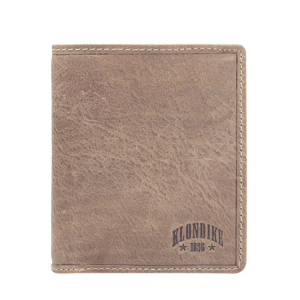 Бумажник KLONDIKE «Finn», натуральная кожа в коричневом цвете, 10 х 11,5 см с гравировкой - фото