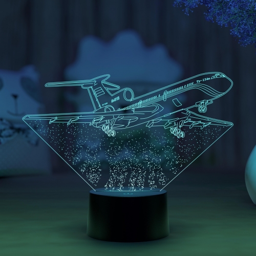 3D светильник «Самолет авиалайнер ТУ-154» - фото