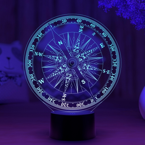 3D светильник «Старый компас» - фото