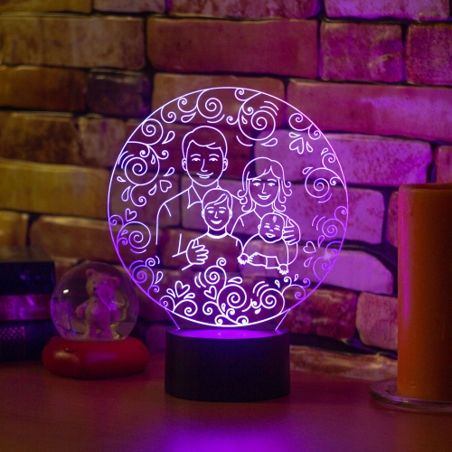 3D светильник «Семья» - фото