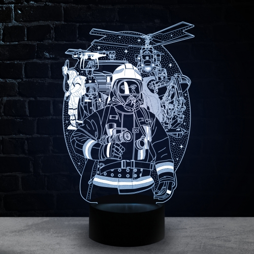 3D светильник «Пожарный» - фото