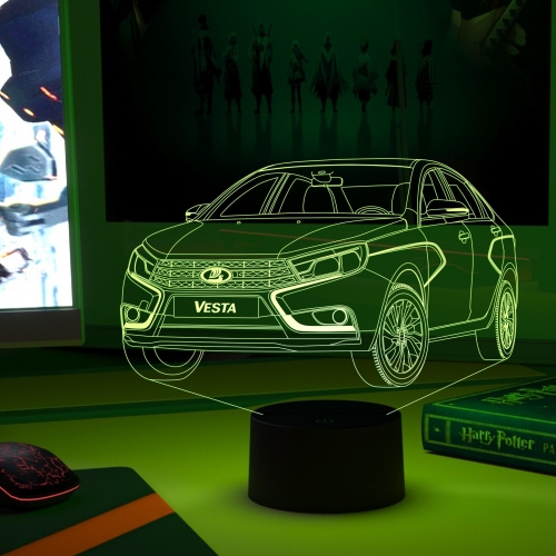 3D светильник «Автомобиль - Lada Vesta» - фото