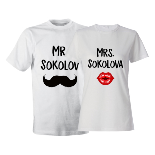 Парные футболки «Mr. и Mrs.» - фото