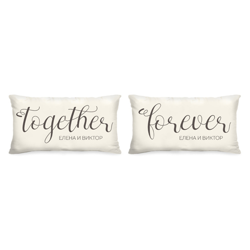 Именные парные подушки «Forever together» - фото