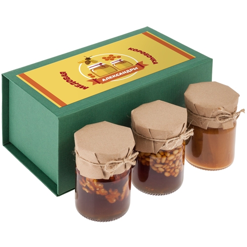 Именной подарочный набор мёда «Медовая коробочка» - фото