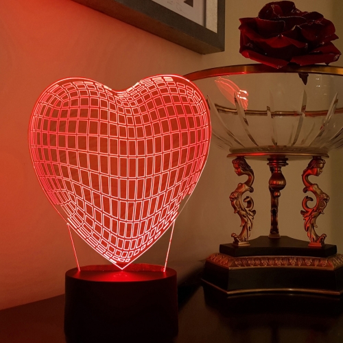 3D светильник «Граненое сердце» - фото