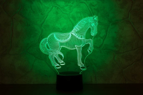 3D светильник «Лошадка» - фото