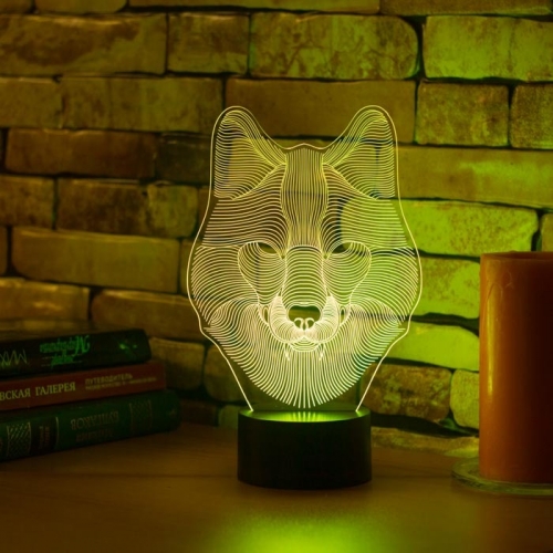 3D светильник «Волк» - фото