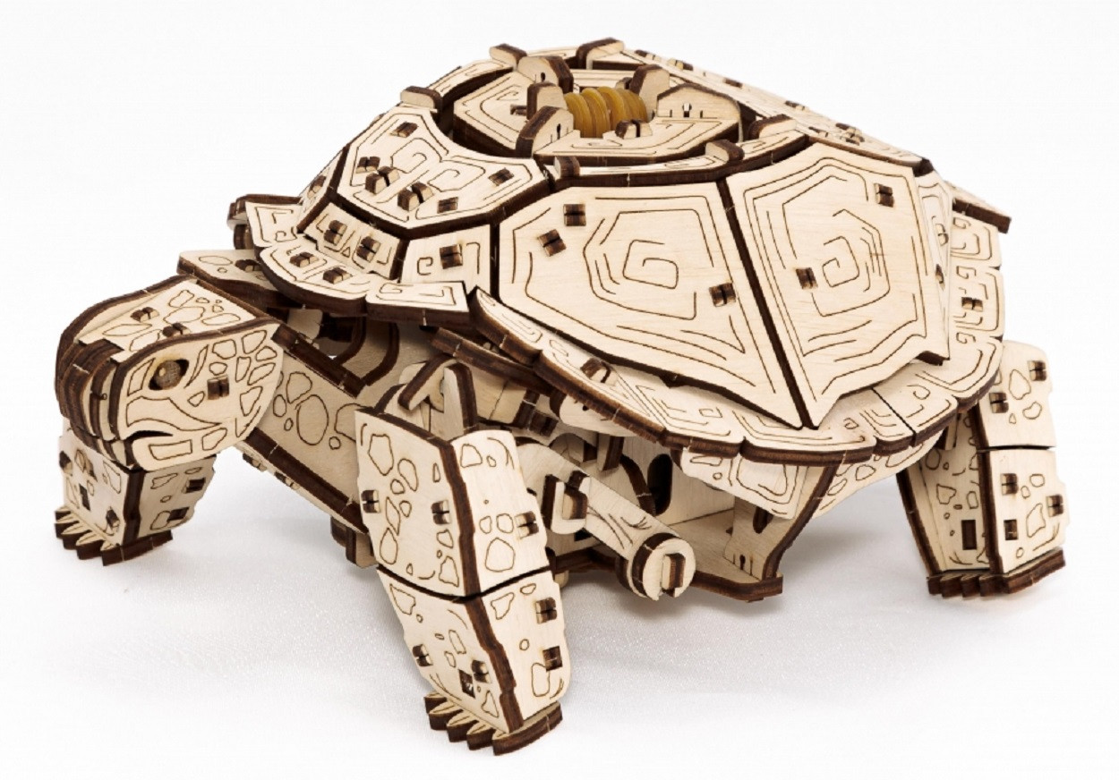Конструктор деревянный 3D EWA «Механическая Черепаха» - фото
