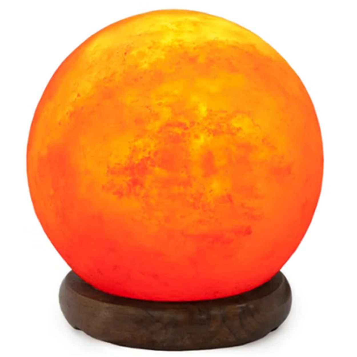 Декоративно-обработанная соляная лампа в комплекте «Сфера» 2-3 кг с диммером - фото