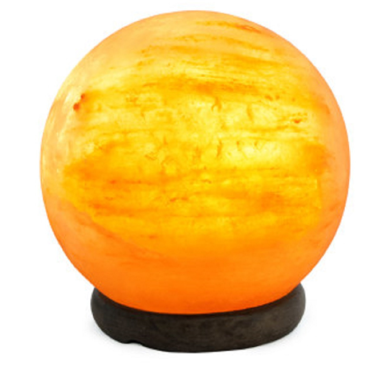 Декоративно-обработанная соляная лампа в комплекте «Сфера» 3-4 кг с диммером - фото
