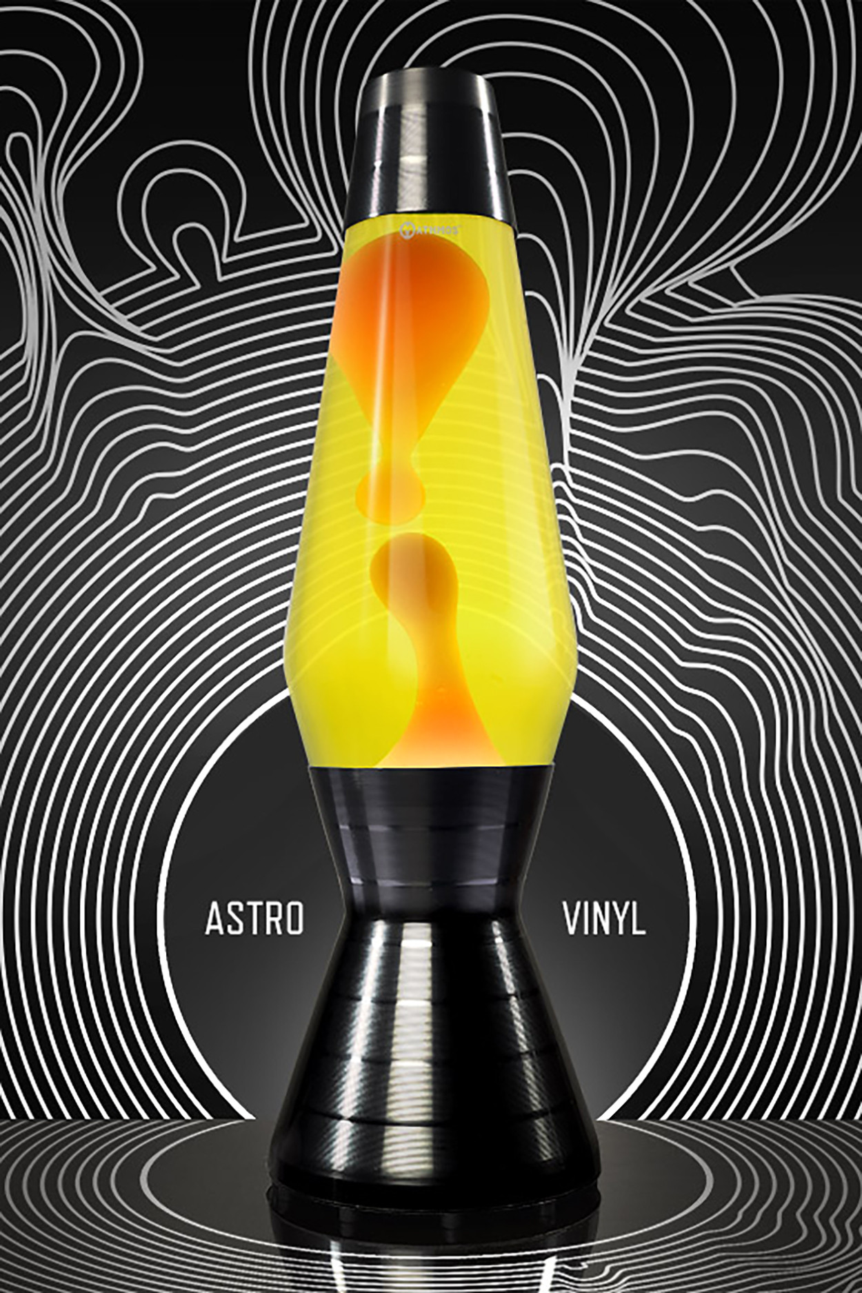 Лава-лампа Mathmos Astro Vinyl Оранжевая/Желтая - фото