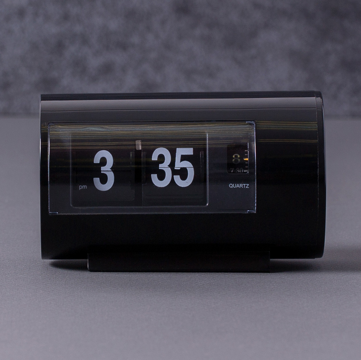 Перекидные часы Flip Clock Mini с будильником черные - фото