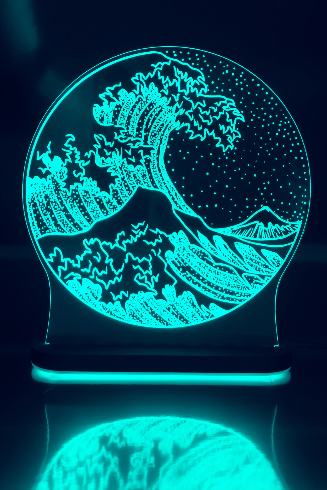 3D светильник Волна (21*20) - фото