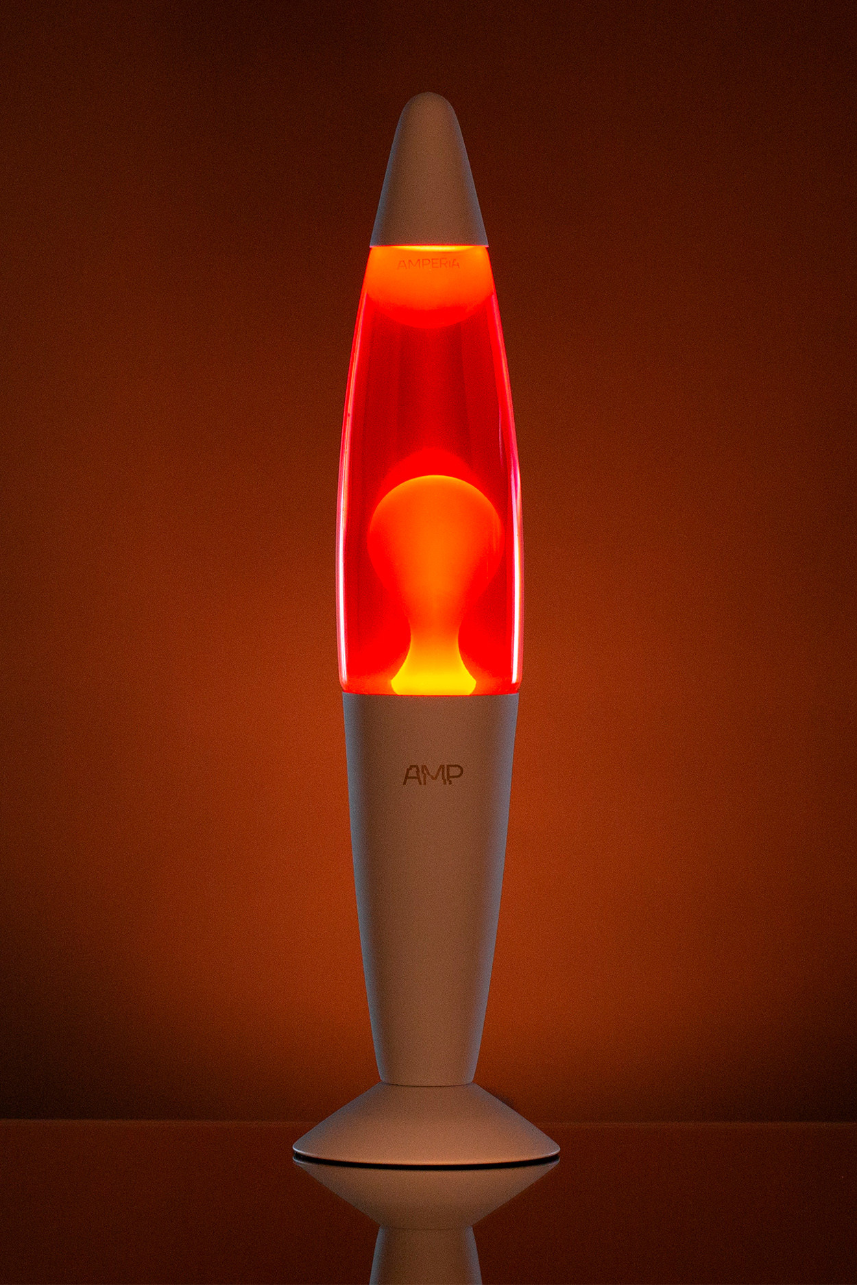 Лава лампа Amperia Rocket Желтая/Красная (35 см) - фото