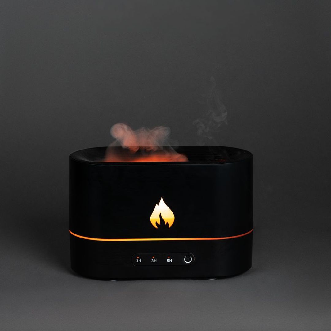 Увлажнитель-ароматизатор пламя Fuego (Черный) - фото