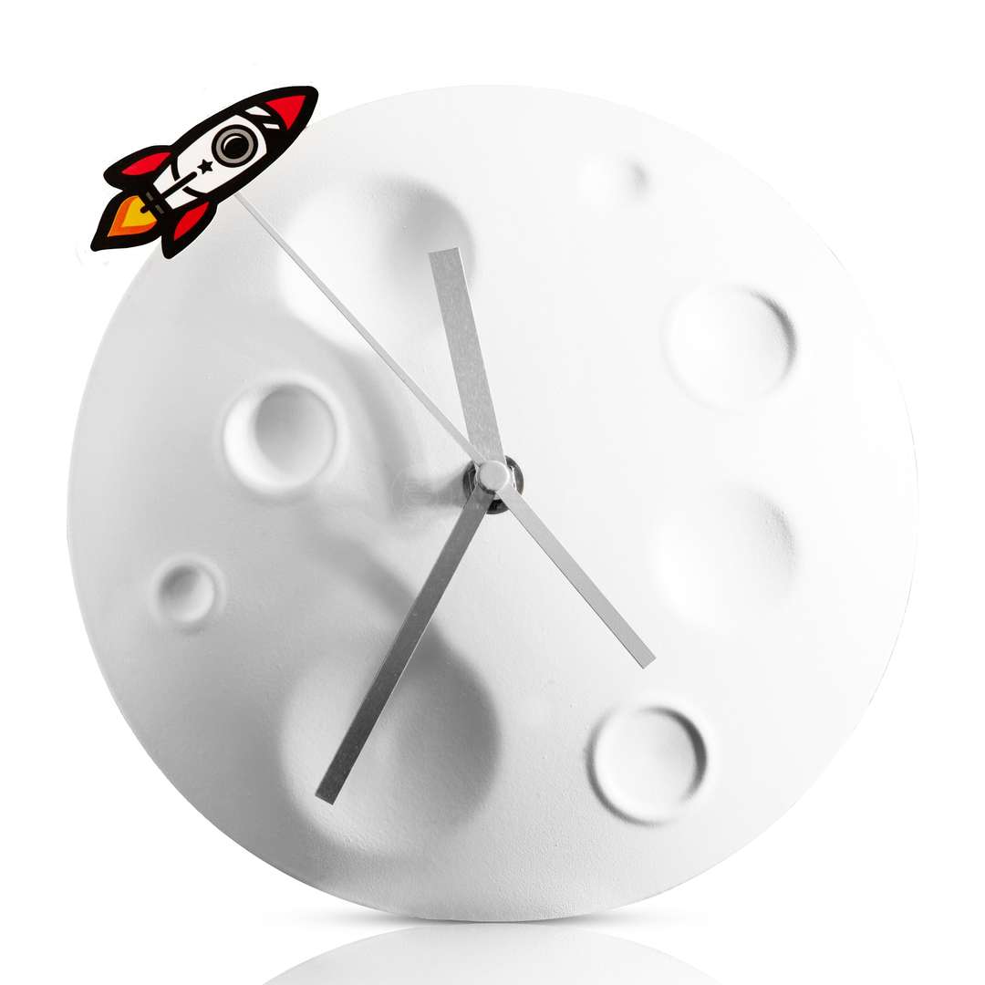 Часы настенные Луна Rocket Moon Clock - фото