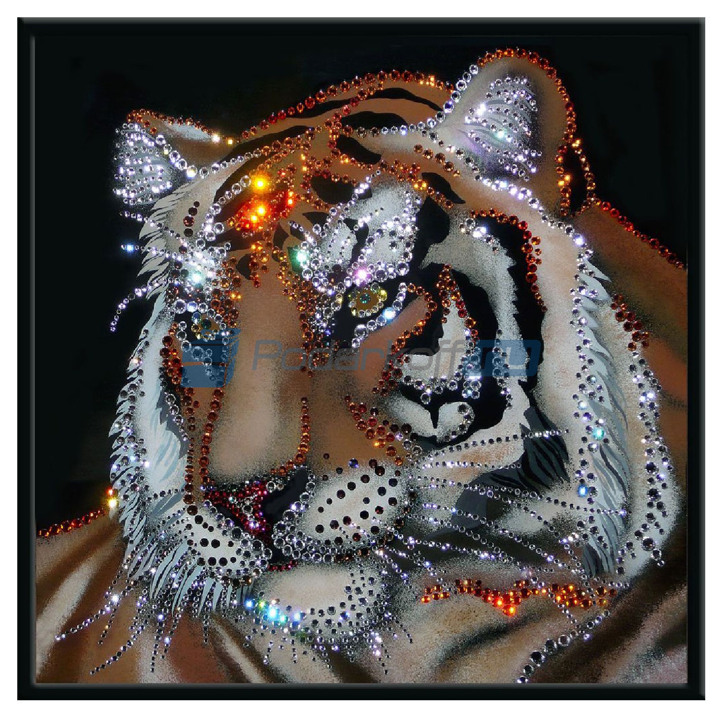 Картина из кристаллов Сваровски Тигр (сила и мудрость) - фото
