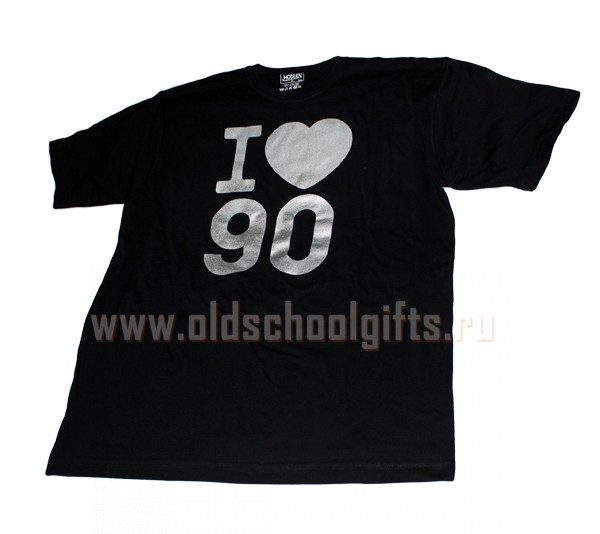 Футболка I love 90 черная - фото
