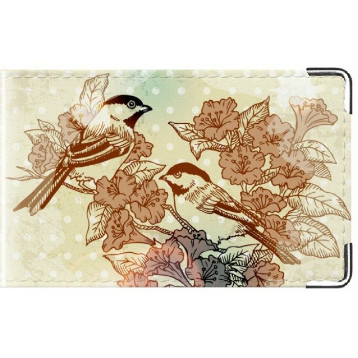 Визитница Vintage birds - фото
