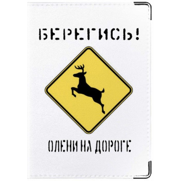 Обложка кожаная для автодокументов Берегись! - фото