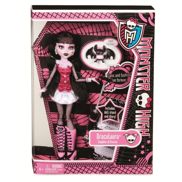 MONSTER HIGH. Дракулаура базовая с питомцем - фото
