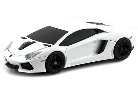 Мышка машинка Landmice Lamborghini Aventador White - фото