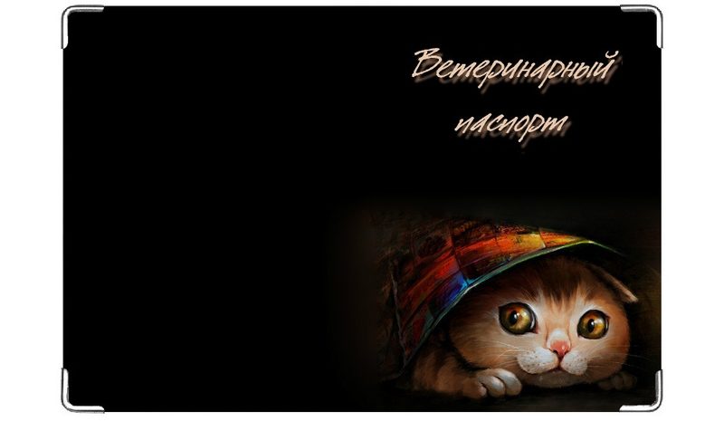 Обложка на ветеринарный паспорт Трусишка - фото