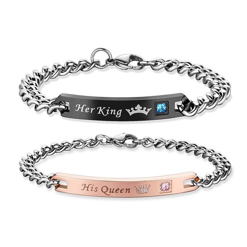 Парные браслеты King&Queen - фото