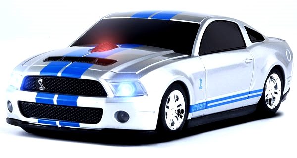 Мышка машинка RoadMice Ford Mustang Shelby GT 500 Silver - фото