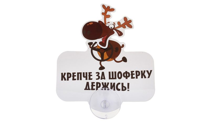 Табличка Крепче за шофёрку держись - фото