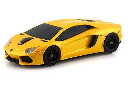 Мышка машинка Landmice Lamborghini Aventador Yellow - фото