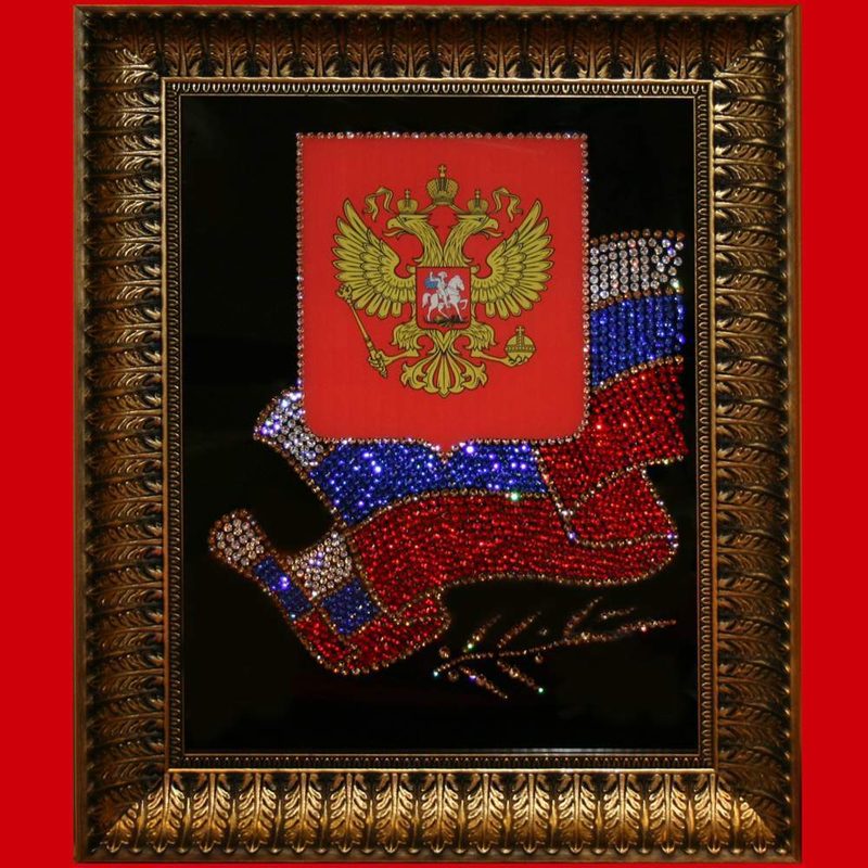 Панно Сваровски Символы России - фото