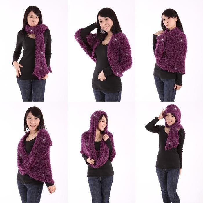 Шарф Трансформер Чудо-Шарфик  Magic Scarf Черный - фото